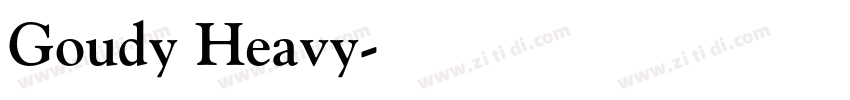 Goudy Heavy字体转换